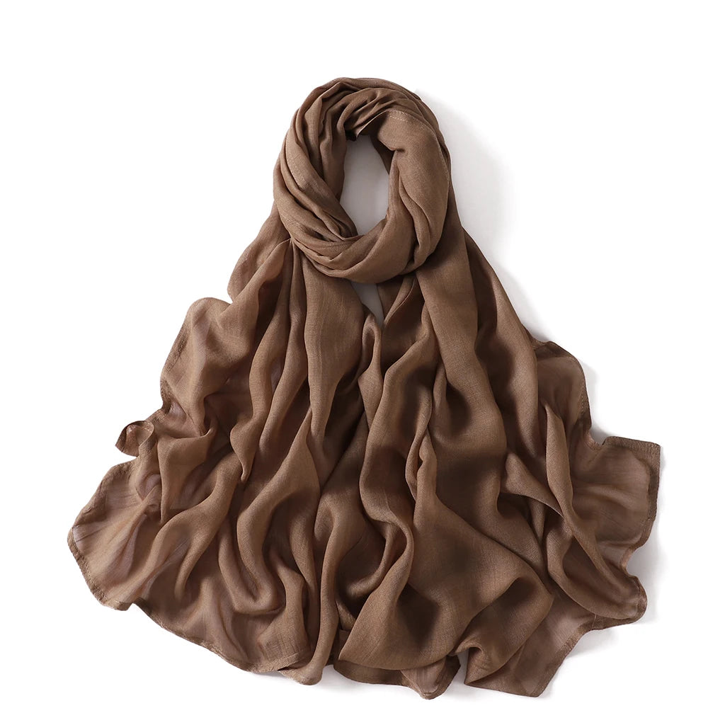 Thin Plain Muslim Hijabs for Women