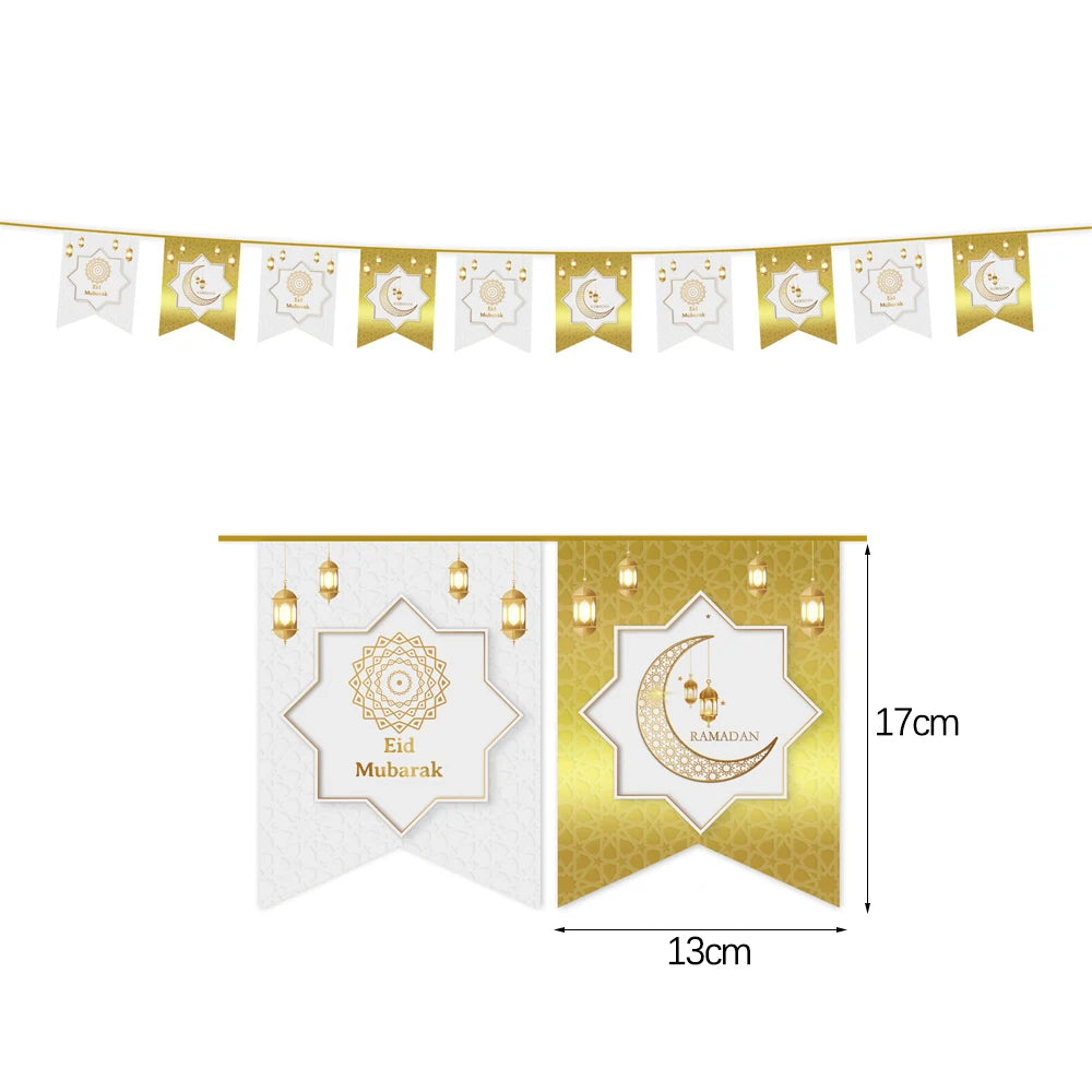 EID Mubarak Star Moon Hanging Banner