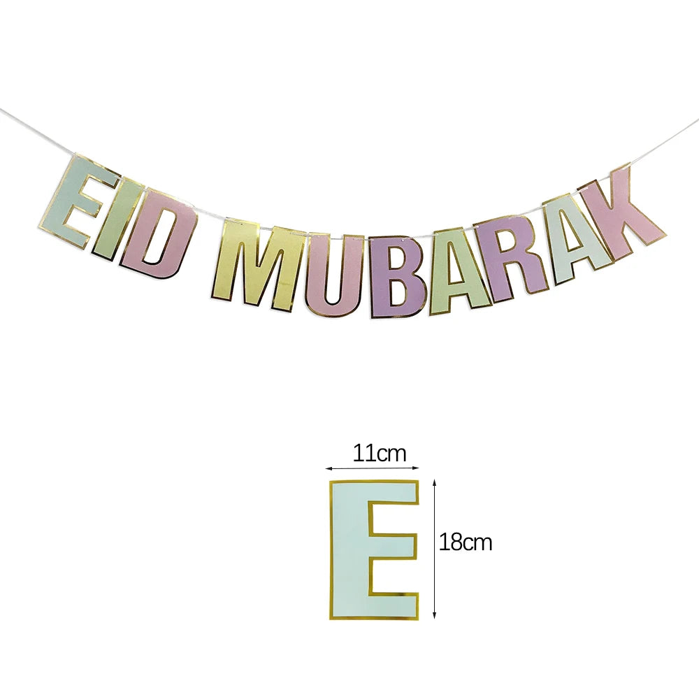 EID Mubarak Star Moon Hanging Banner