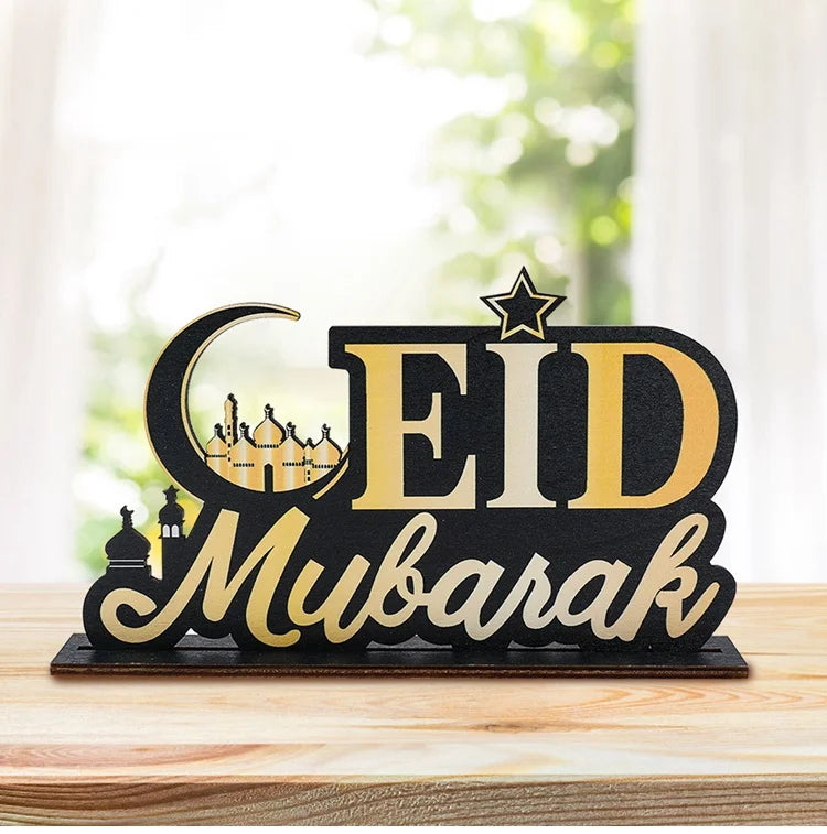 EID Mubarak Decoration Wooden Ornaments