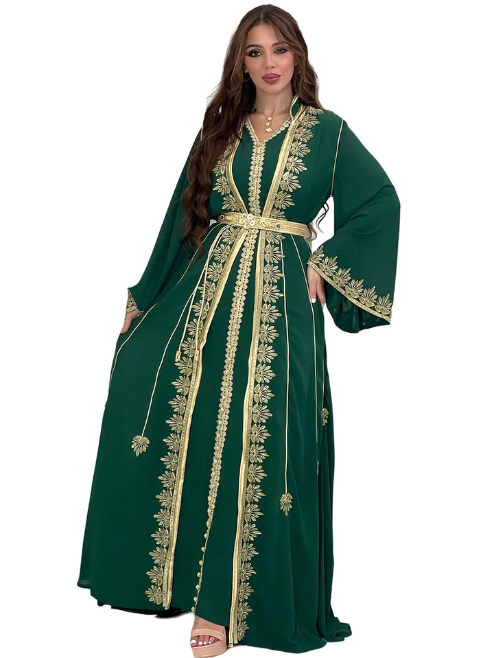 Muslim Women Party Embroidery Dresses