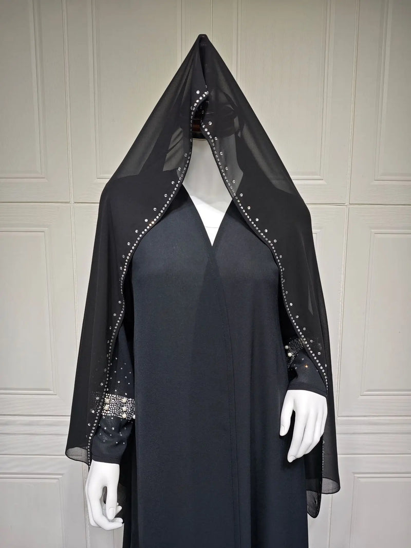 Muslim Women's Large Size Abaya with Scarf