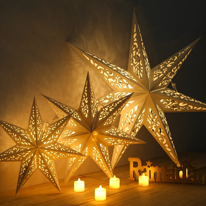 Eid Mubarak Hollow Star Hanging Home Decorations