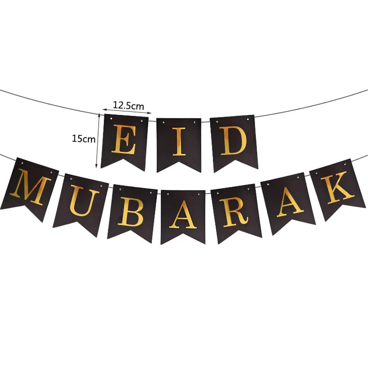 EID Mubarak Banner Glitter Star