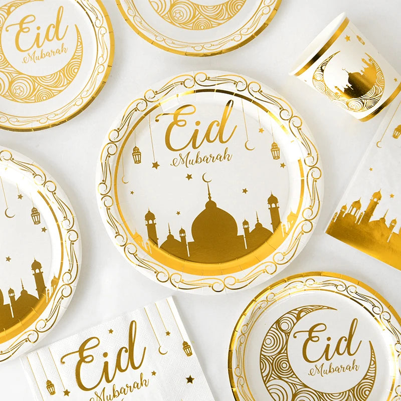 Eid Mubarak Disposable Tableware