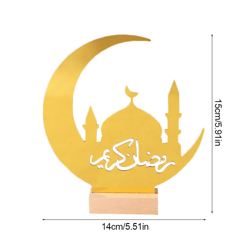 Ramadan Mubarak Acrylic Ornament 2025 Eid Mubarak Ramadan Kareem Decoration for Home Islamic Muslim Party Decor Eid Al Adha Gift