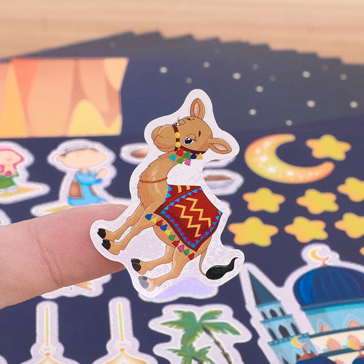 12pcs Eid Mubarak DIY Stickers for Kids