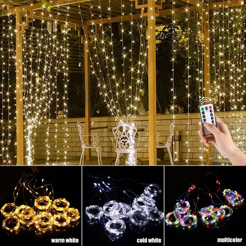 3M LED Remote Curtain Light Control USB Ramadan Decoration