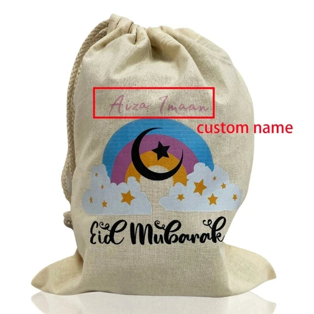Personalised Rainbow Muslim Tote Bag