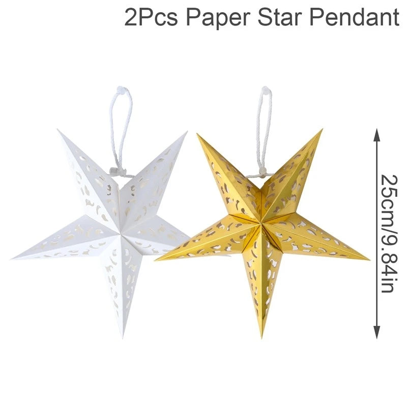Eid Mubarak Hollow Star Hanging Home Decorations