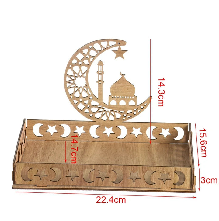 Wooden Pendant EID Mubarak 2025 Ramadan Decoration for Home