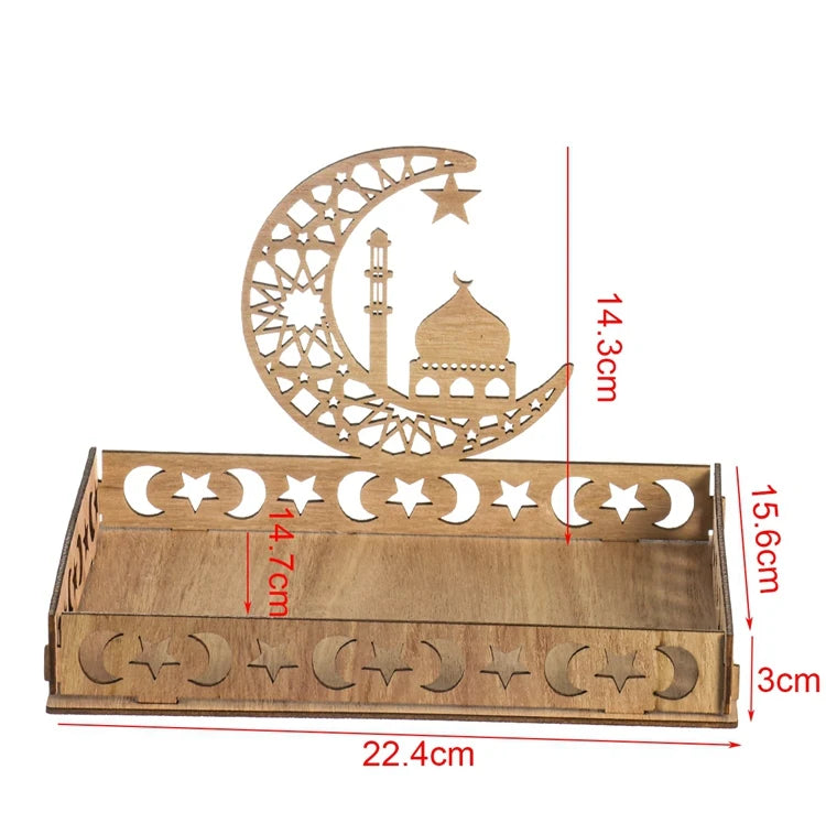 Wooden Pendant EID Mubarak 2025 Ramadan Decoration for Home