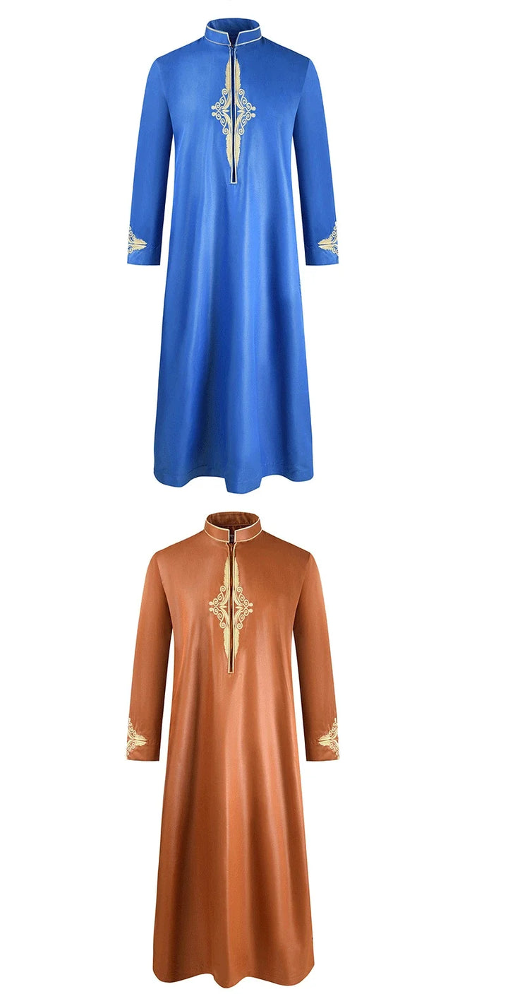 Muslim Men's Long Sleeved Loose Fitting Robe