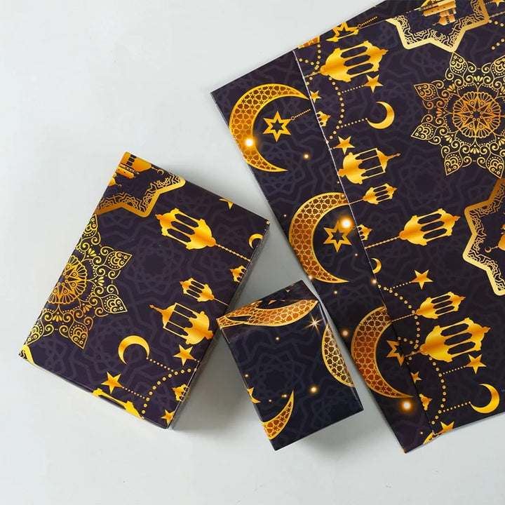 4/8/12pcs Eid Ramadan Mubarak Gift Wrapping Paper