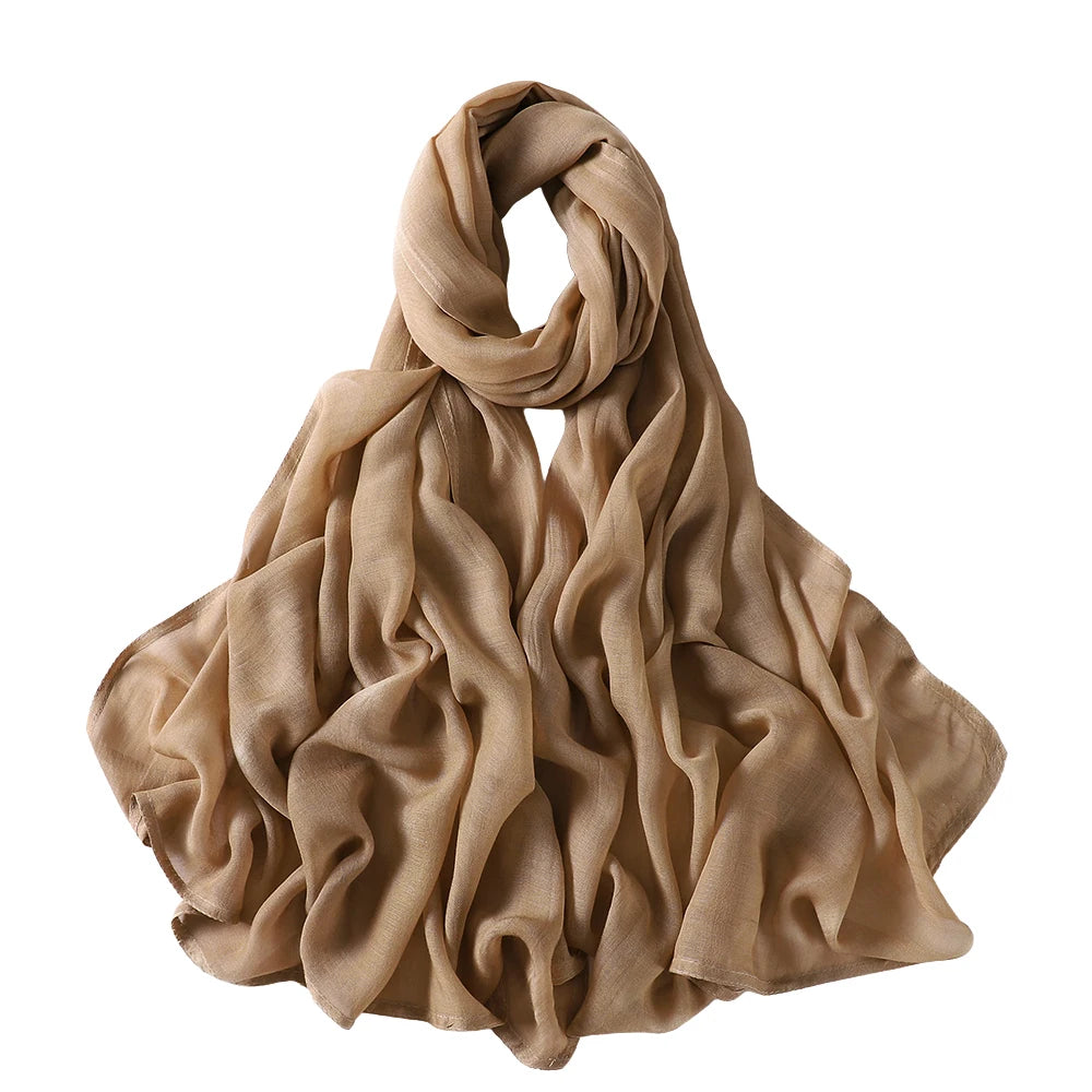 Thin Plain Muslim Hijabs for Women