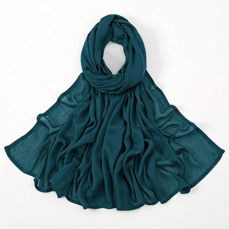 Thin Plain Muslim Hijabs for Women