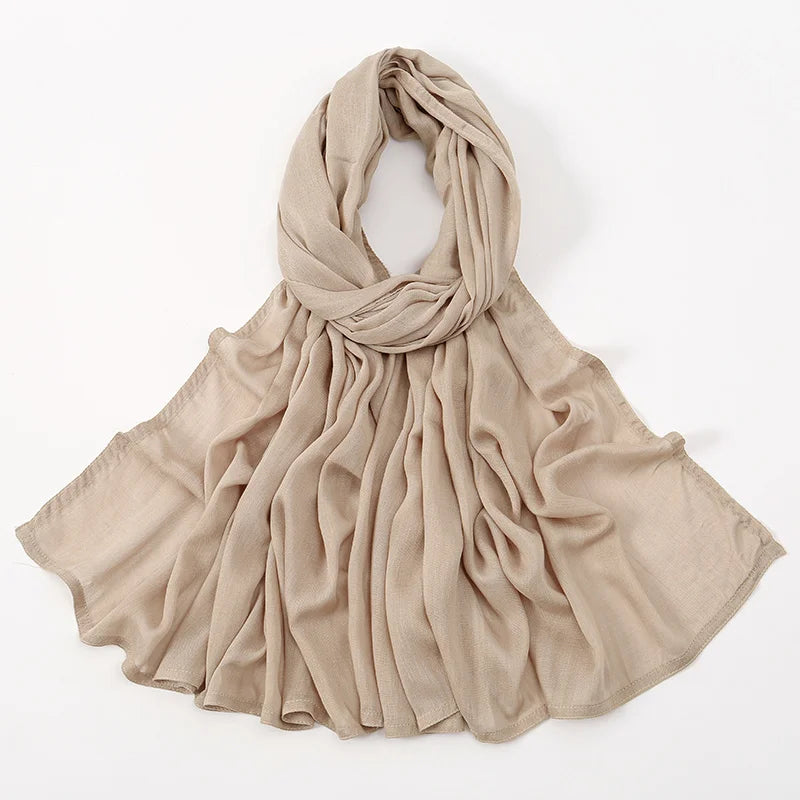 Thin Plain Muslim Hijabs for Women