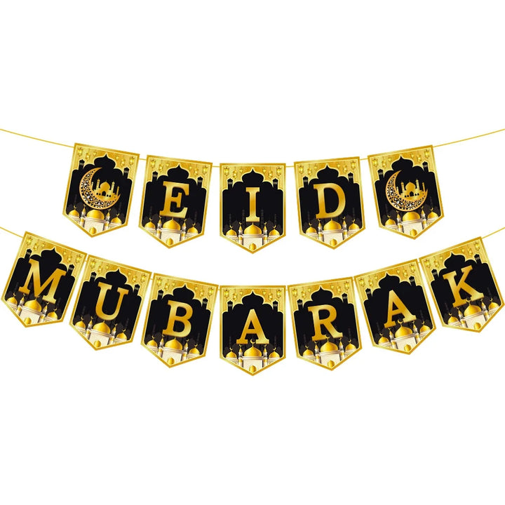 EID Mubarak Star Moon Hanging Banner
