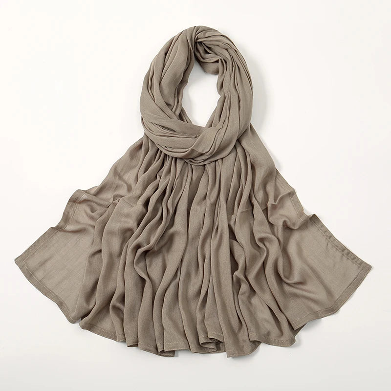 Thin Plain Muslim Hijabs for Women