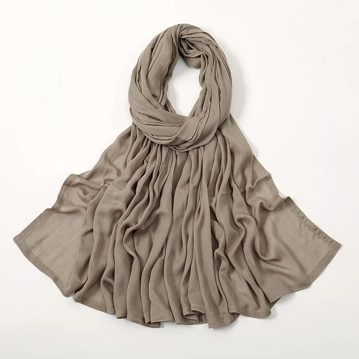 Thin Plain Muslim Hijabs for Women