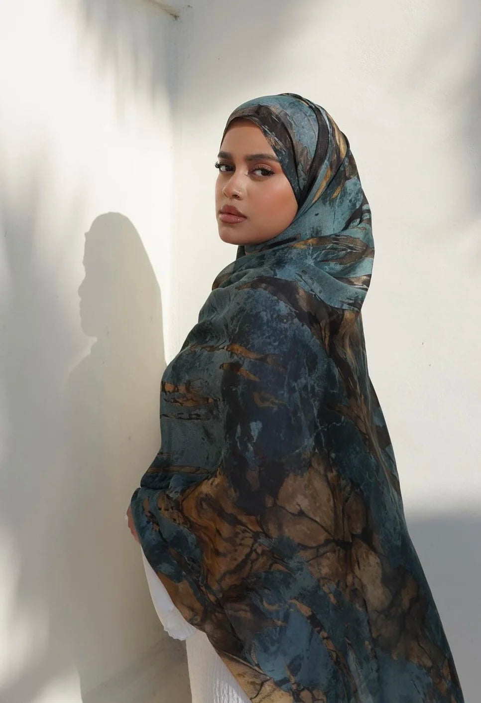 Plain Crinkle Satin Chiffon Hijabs for Women