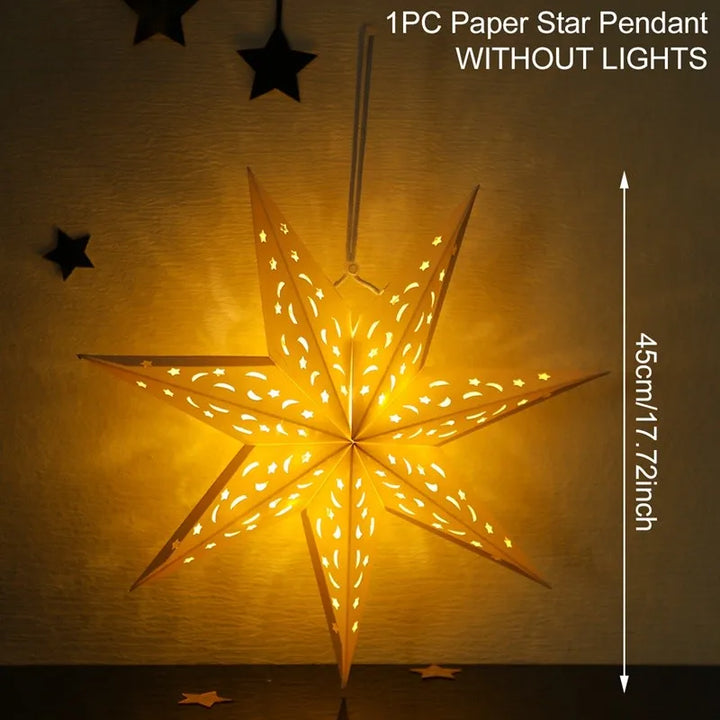 Eid Mubarak Hollow Star Hanging Home Decorations