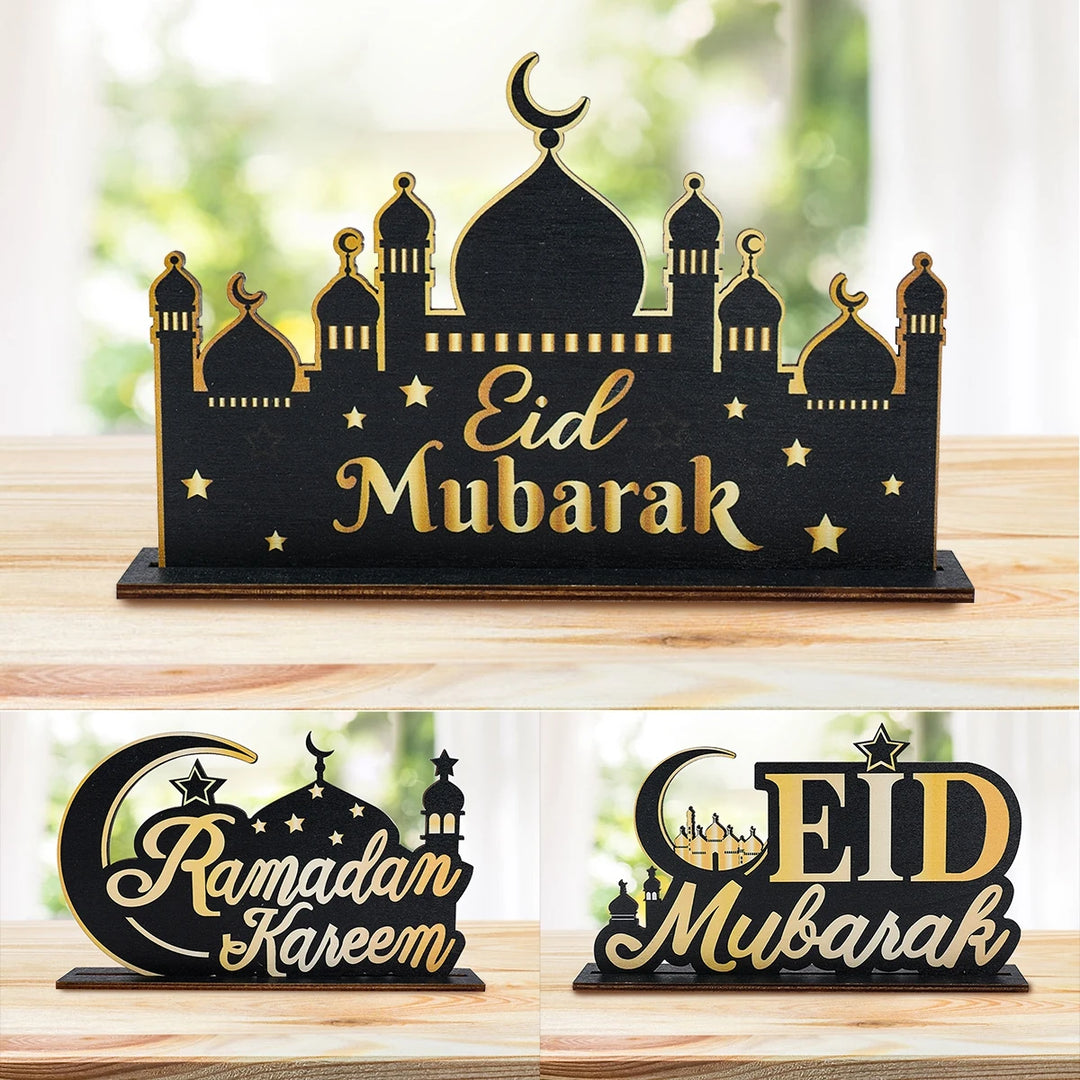 EID Mubarak Decoration Wooden Ornaments