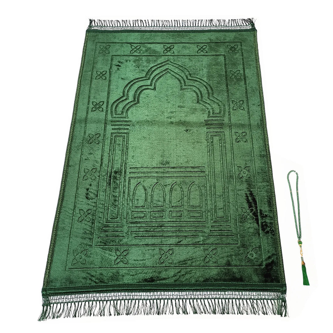 Large  Muslim  Prayer Mat + Tasbih