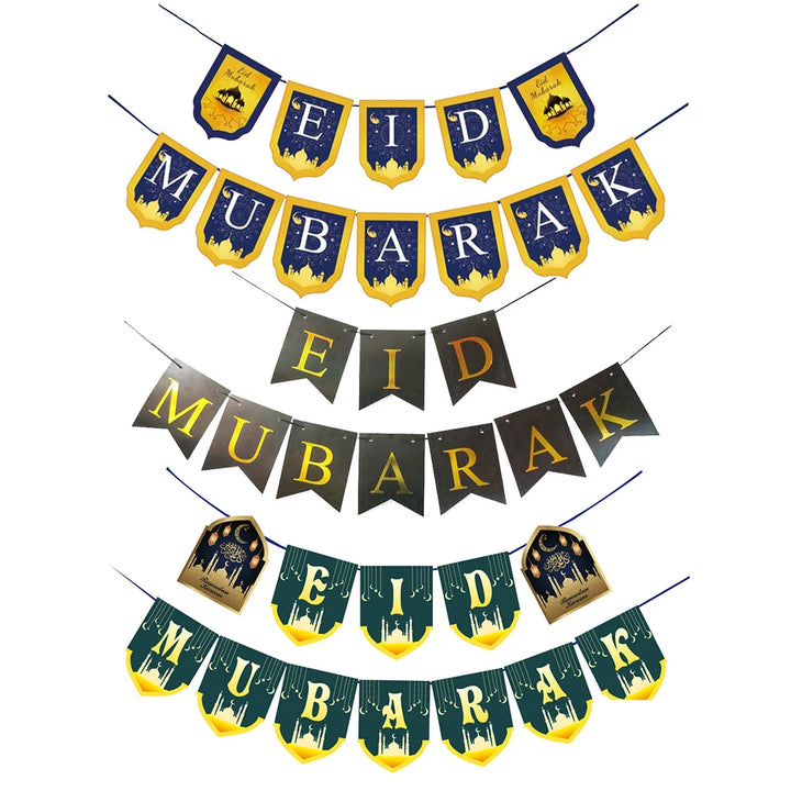 EID Mubarak Star Moon Hanging Banner