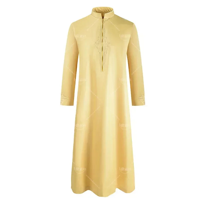Muslim Men's Long Sleeved Loose Fitting Robe