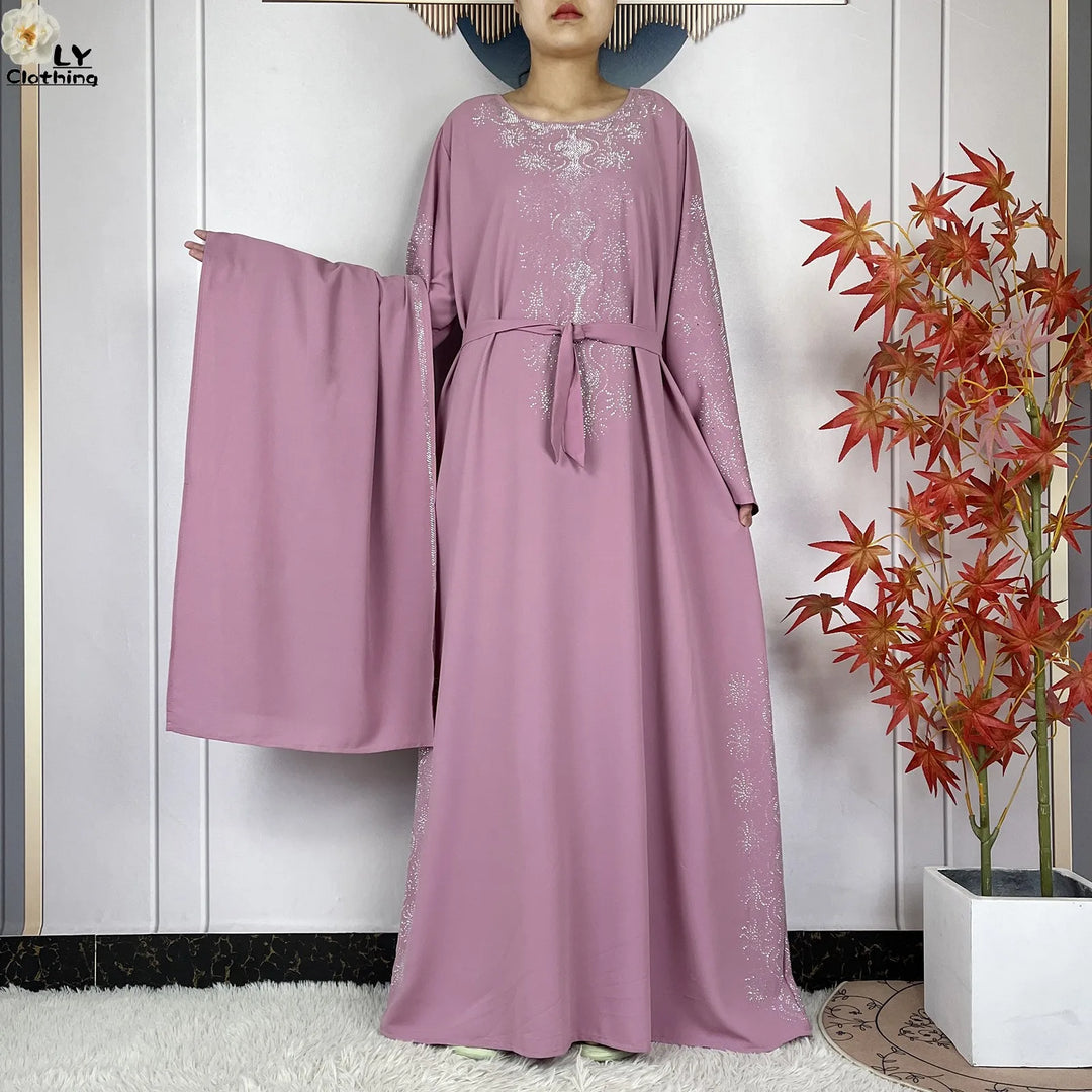 Muslim Women Diamonds Dashiki Abaya