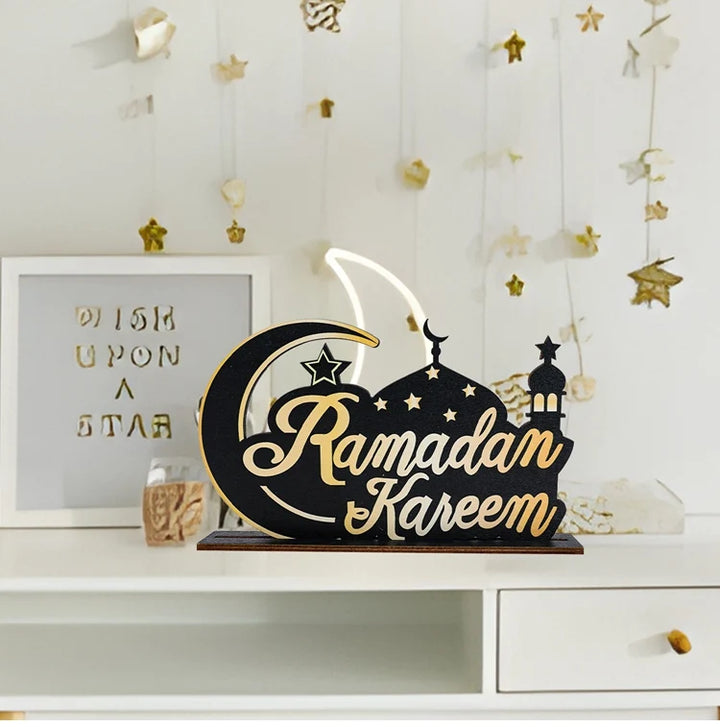 EID Mubarak Decoration Wooden Ornaments