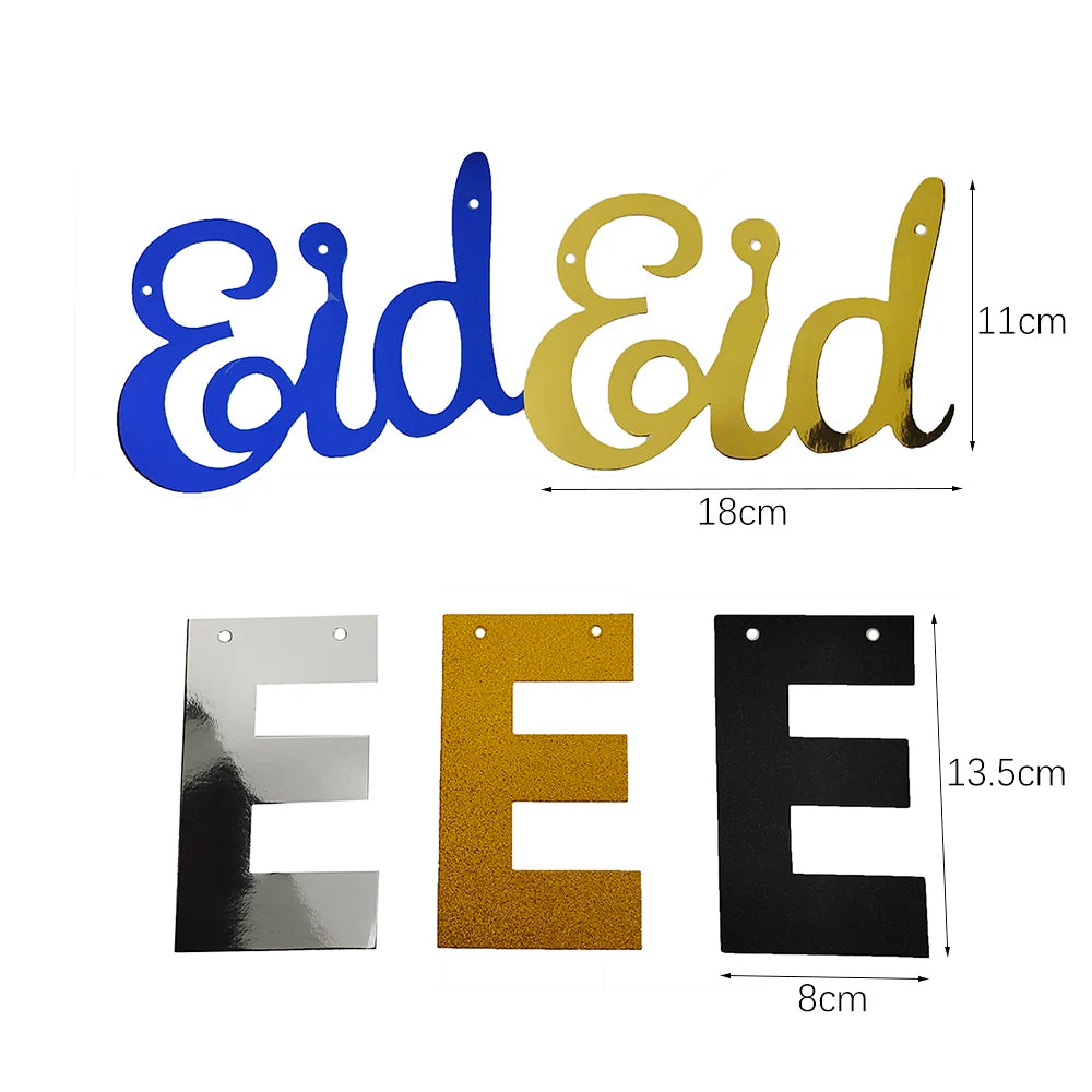 EID Mubarak Star Moon Hanging Banner