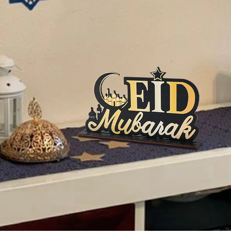 EID Mubarak Decoration Wooden Ornaments