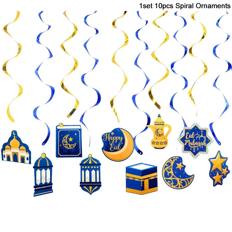 EID Mubarak Banner Glitter Star