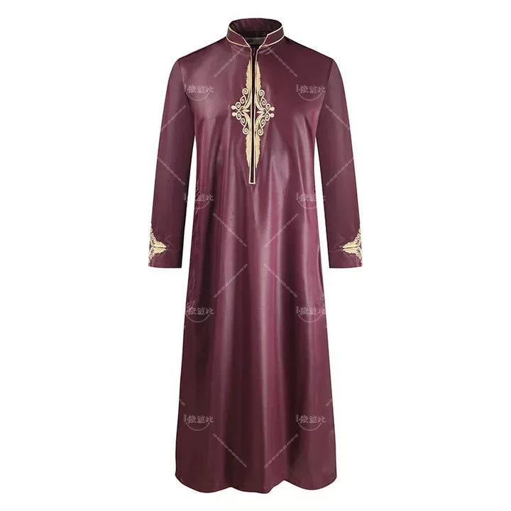 Muslim Men's Long Sleeved Loose Fitting Robe