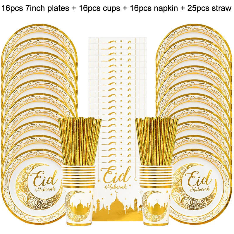 Eid Mubarak Disposable Tableware