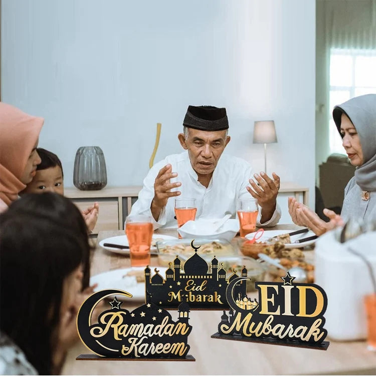 EID Mubarak Decoration Wooden Ornaments