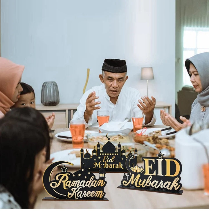 EID Mubarak Decoration Wooden Ornaments