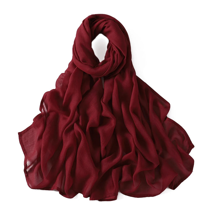 Thin Plain Muslim Hijabs for Women