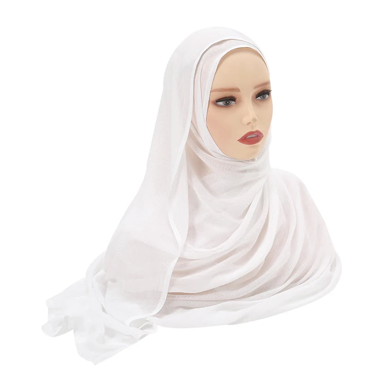 Thin Plain Muslim Hijabs for Women
