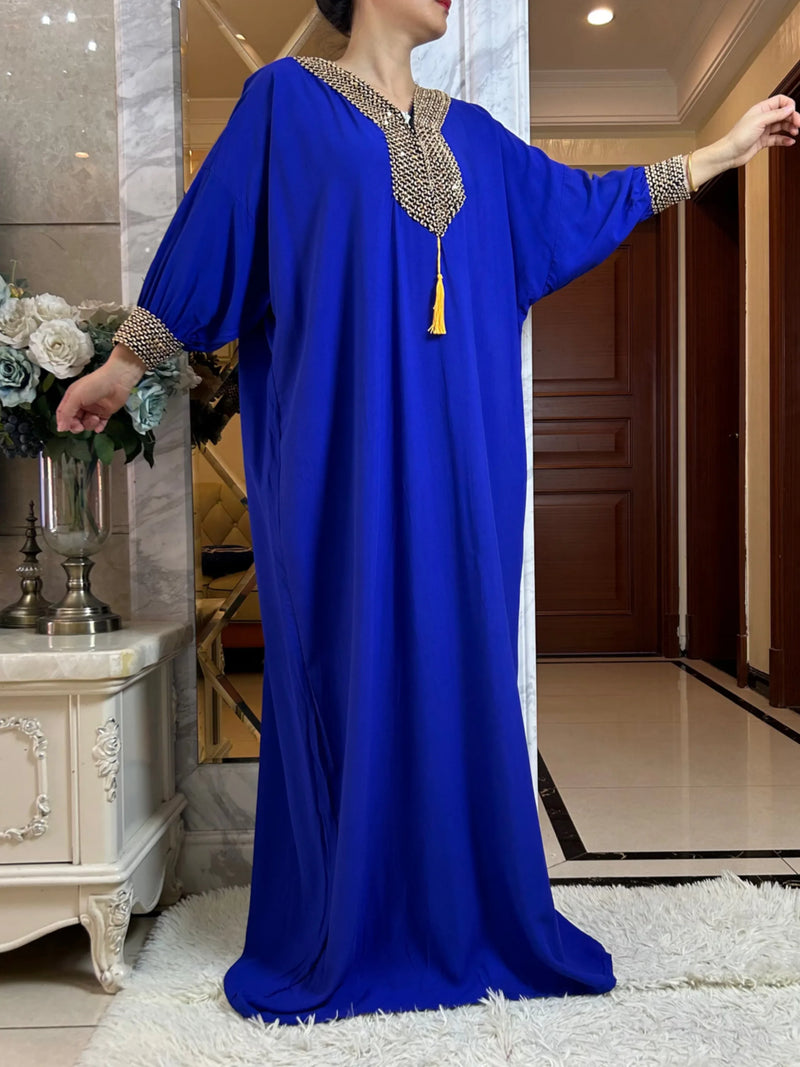 New Muslim Women Long Sleeve Autumn Dress