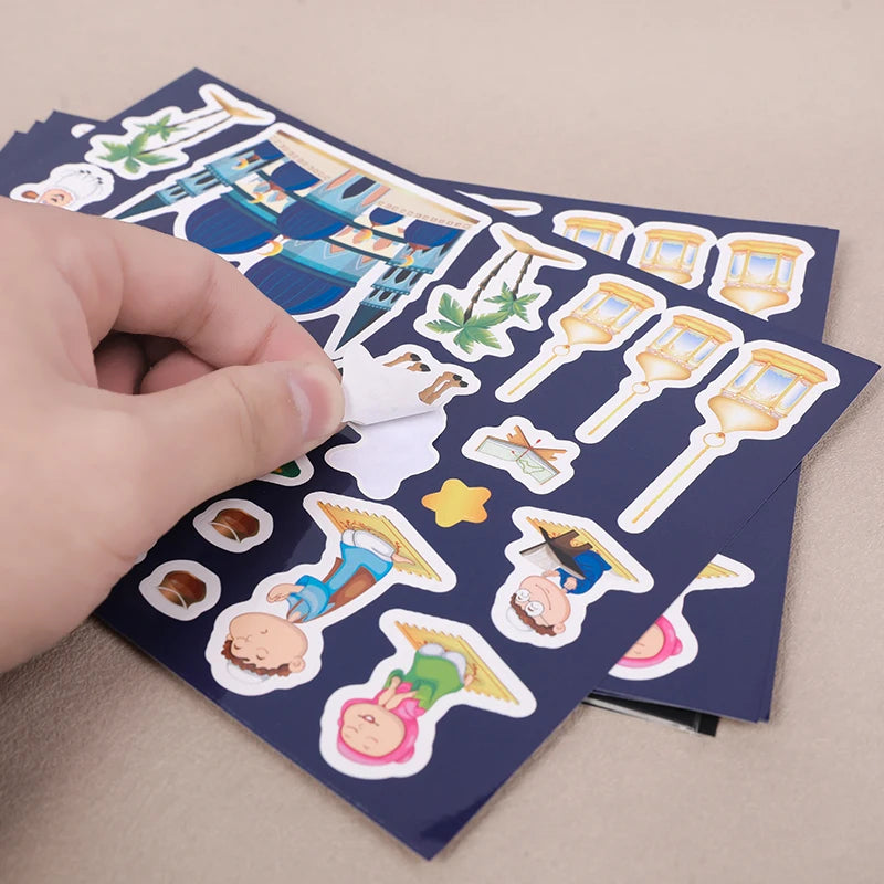 12pcs Eid Mubarak DIY Stickers for Kids