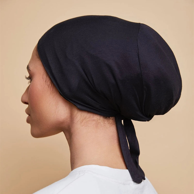 Double Layer Modal Satin Hijab Cap for Islam Women