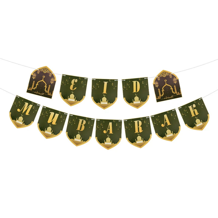 EID Mubarak Banner Glitter Star
