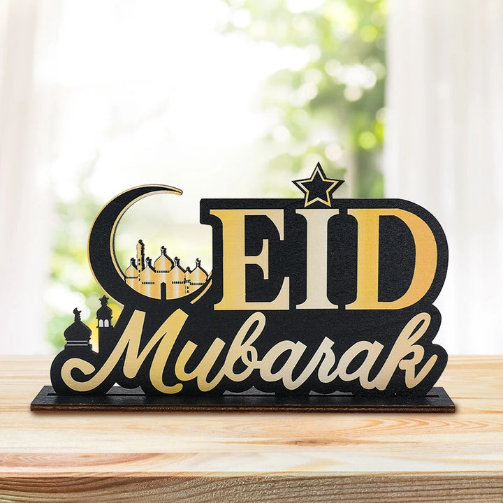 EID Mubarak Decoration Wooden Ornaments