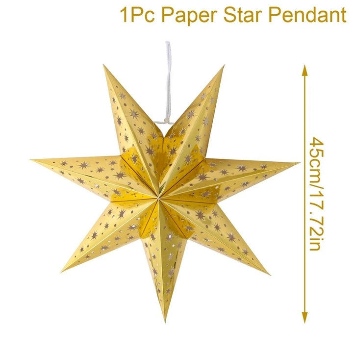 Eid Mubarak Hollow Star Hanging Home Decorations