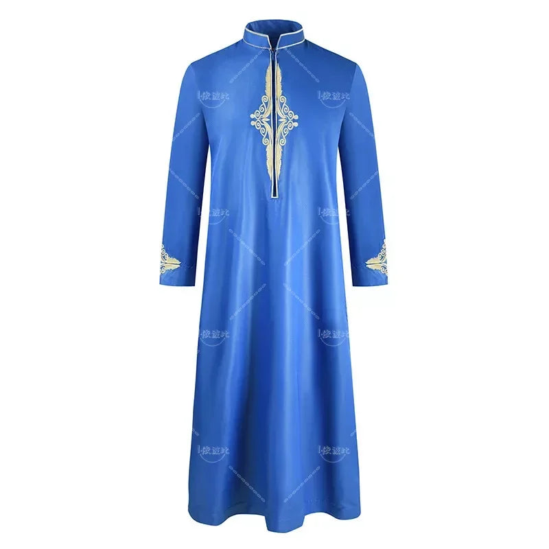 Muslim Men's Long Sleeved Loose Fitting Robe