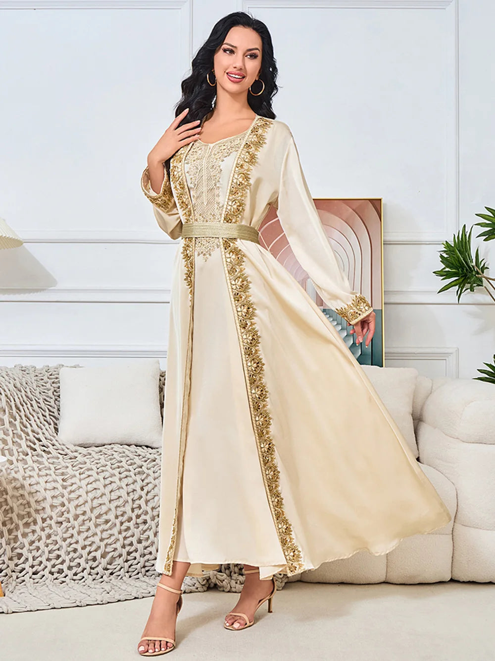 2 Piece Sets Muslim Women Abaya