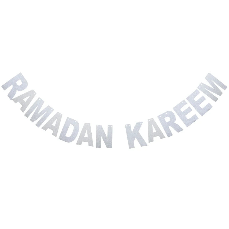 EID Mubarak Banner Glitter Star
